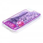 Wholesale iPhone 7 LED Flash Design Liquid Star Dust Case (Eiffel Tower Purple)